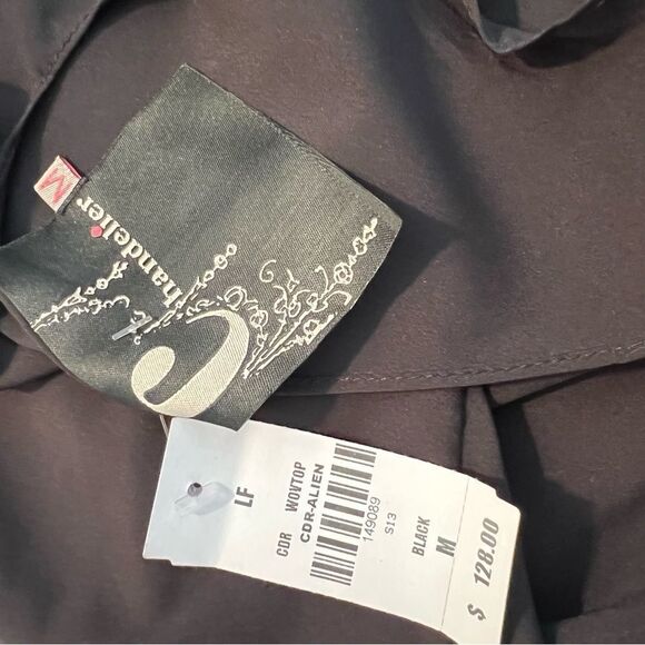 Chandelier Rhinestone Crystal Alien Face Tank Top Womens Medium Blouse Black NWT - Picture 3 of 6